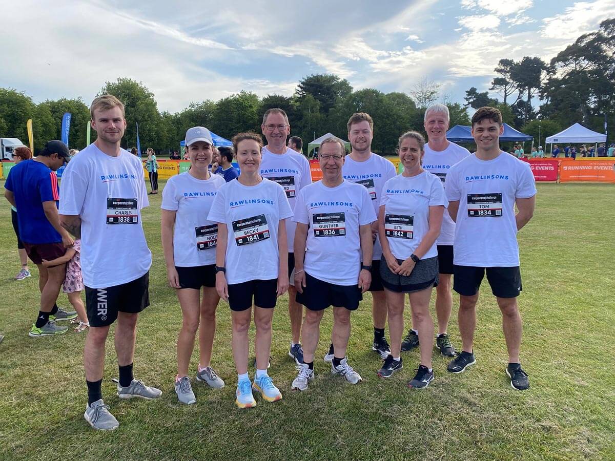 Team Rawlinsons at the 2022 Corporate Challenge event at Hagley Park